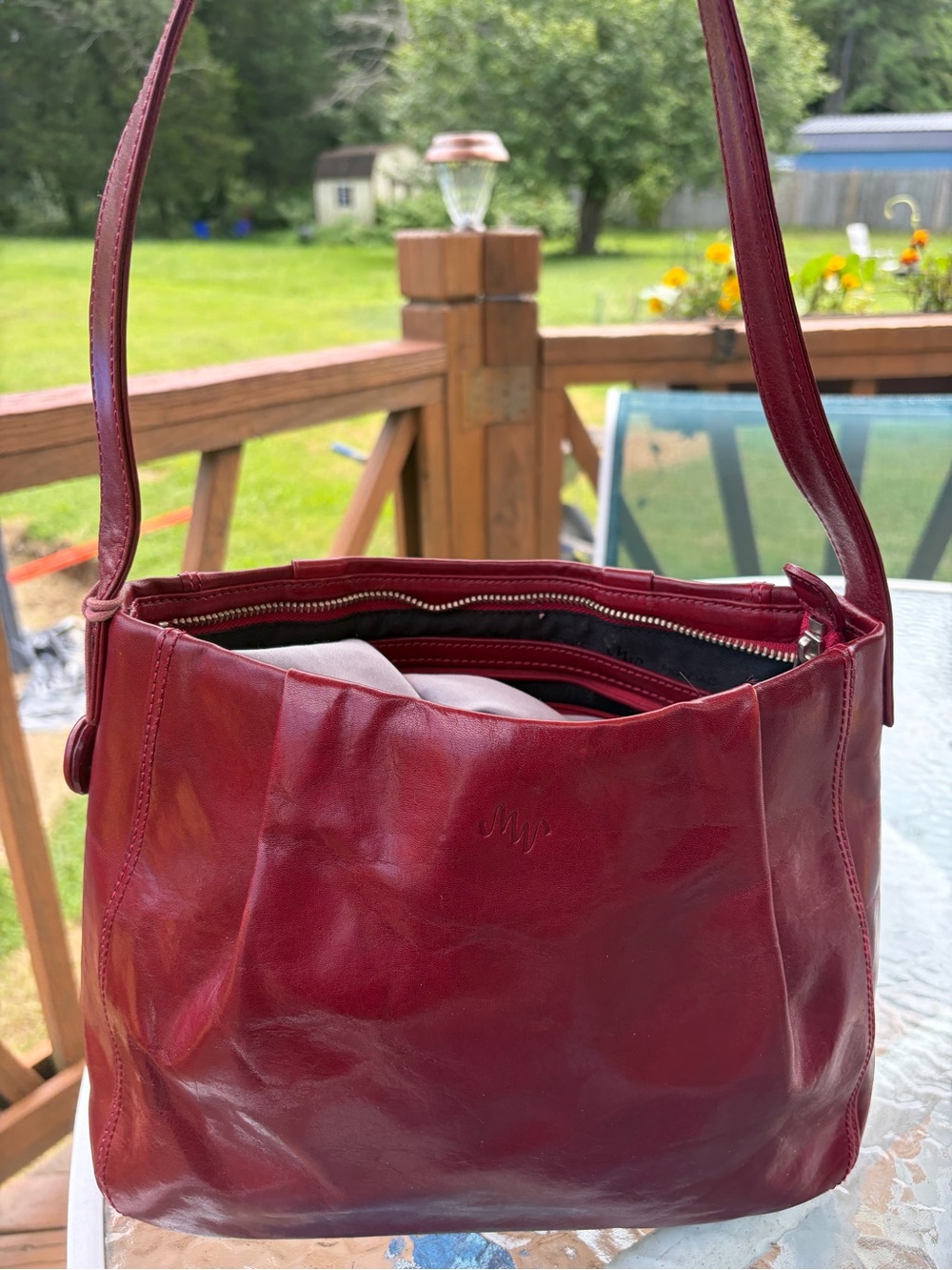 Monsac Leather Shoulder Bag - Women's Handbag